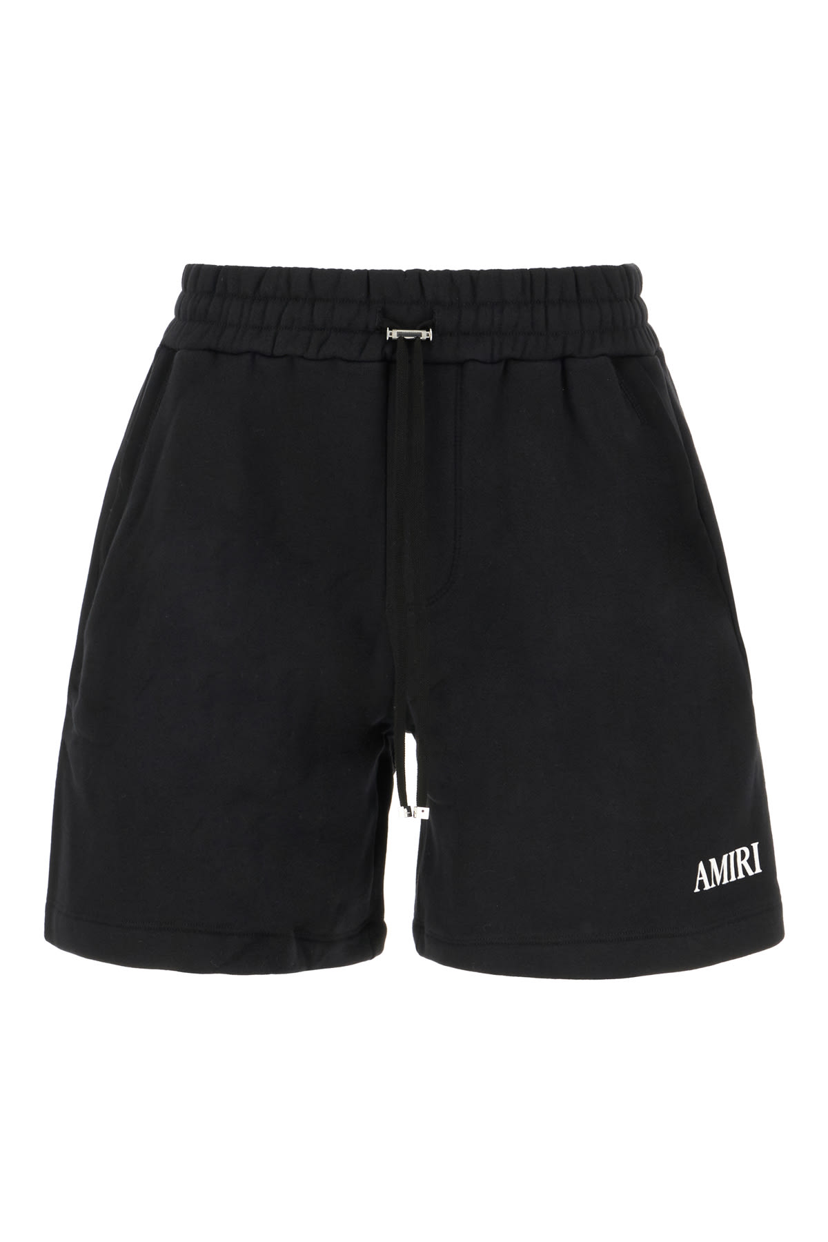 Black Cotton Bermuda Shorts
