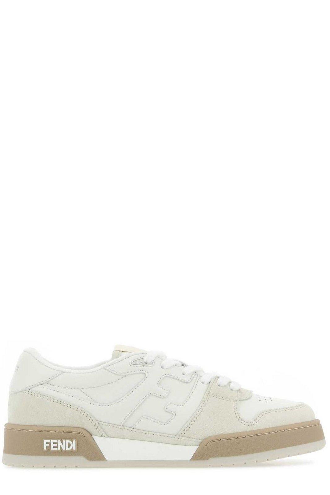 Fendi Low-top Perforated Color-block Sneakers