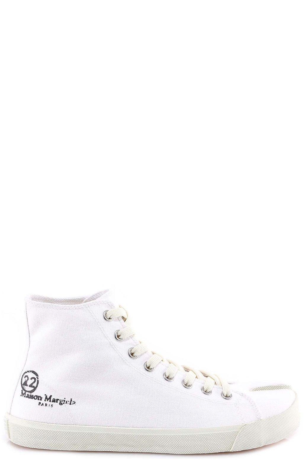 Shop Maison Margiela Tabi High-top Sneakers In White