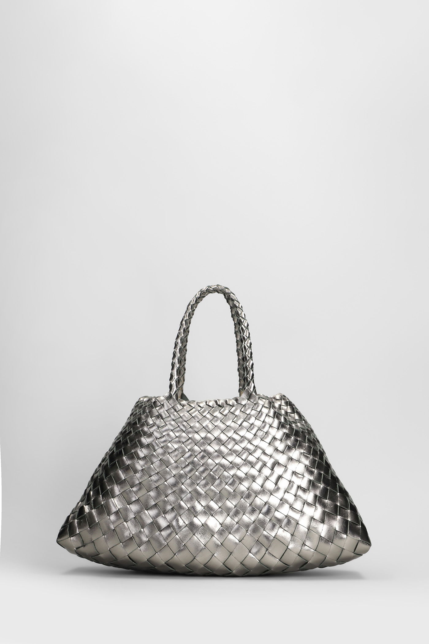 Santa Croce Small Tote In Gunmetal Leather