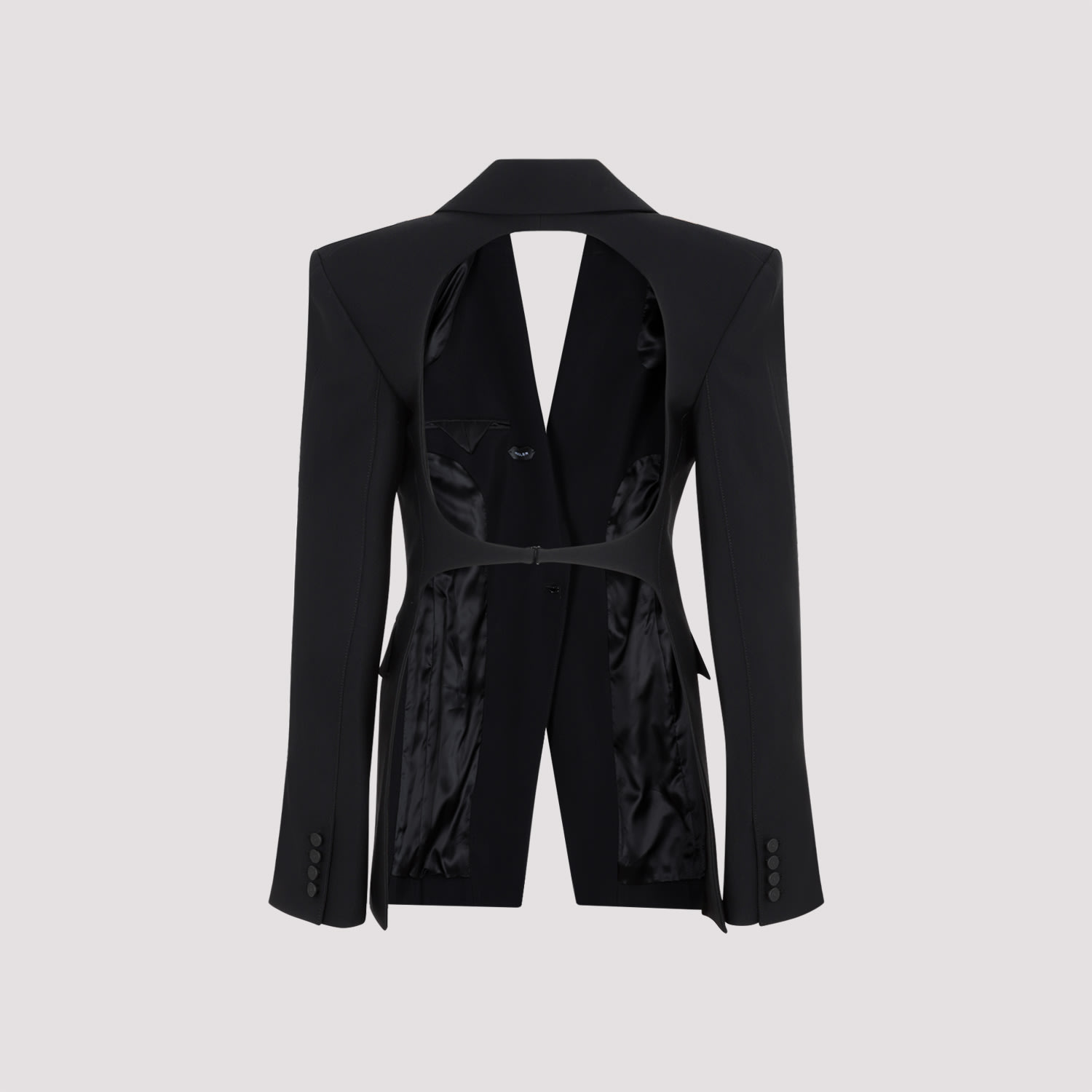 Shop Mugler Viscose Jacket In Black