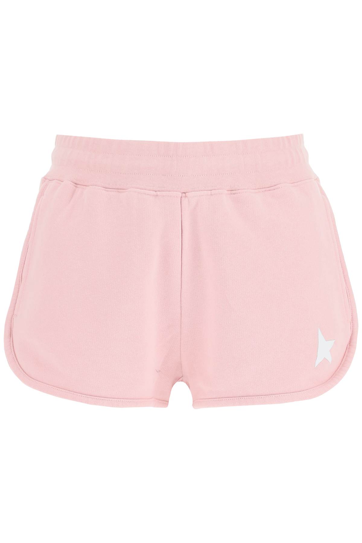 Shop Golden Goose Sporty Jersey Shorts In Pink Lavander White (pink)