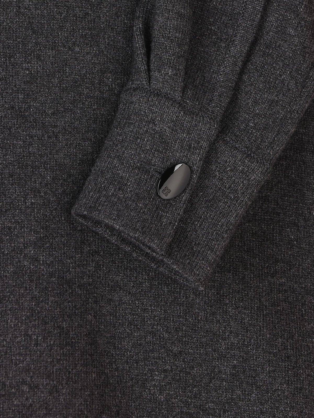 Shop Givenchy High-neck Long-sleeved Train Sweater In Grey