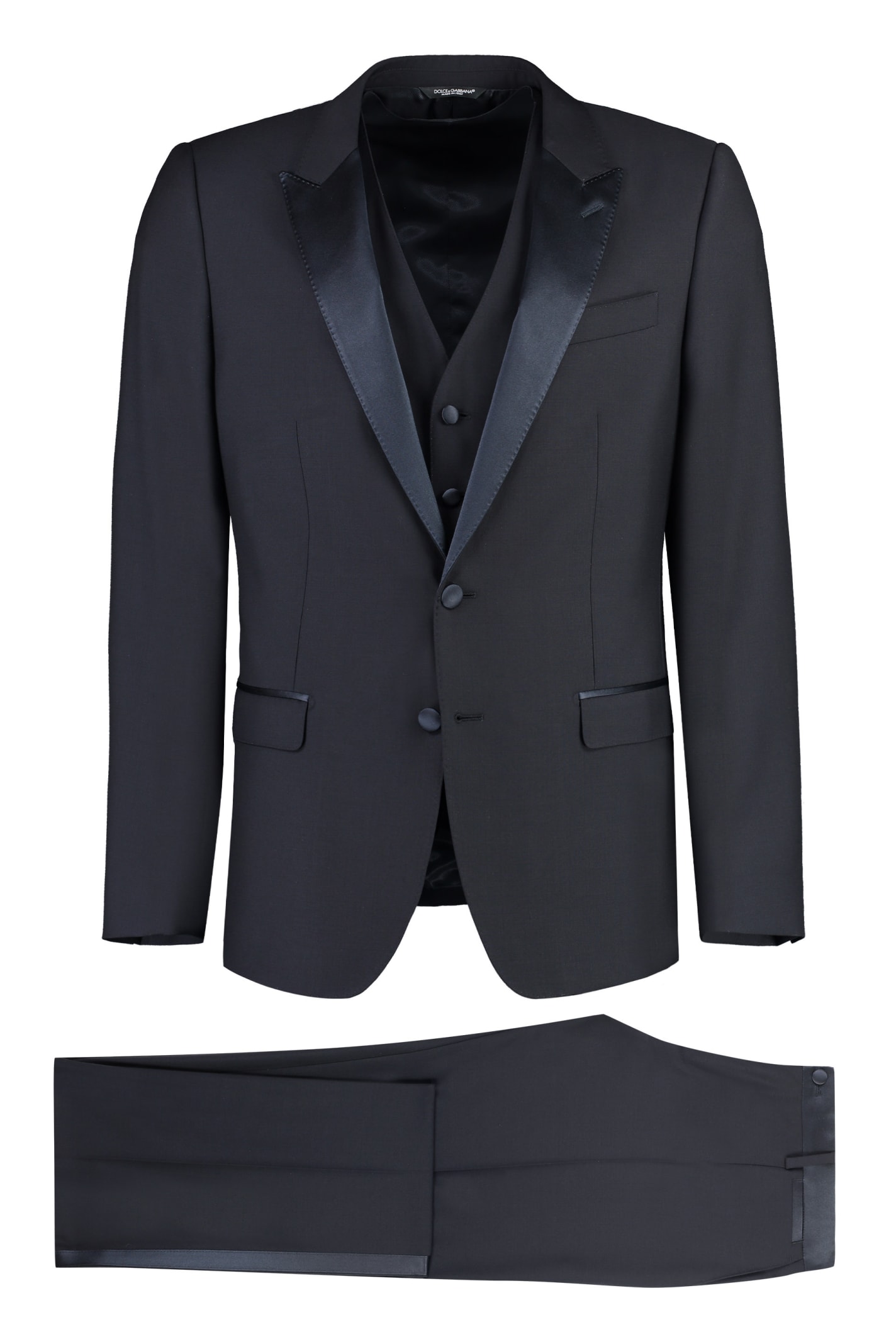 Wool And Silk Three-pieces Suit