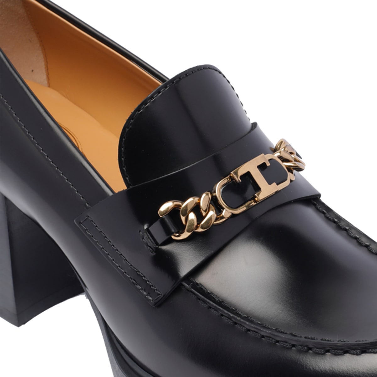 Shop Tod's Leather Pump Loafers In Black