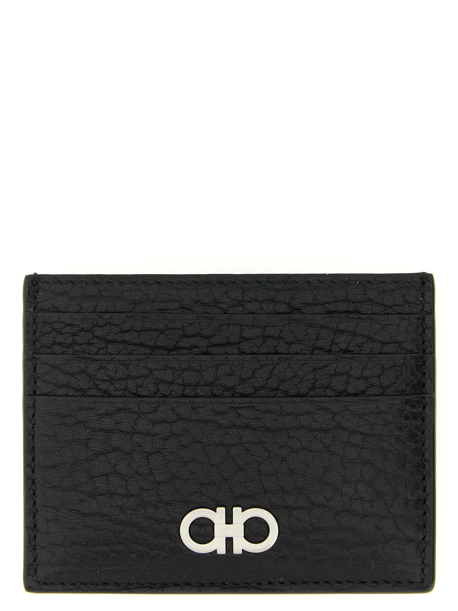 Ferragamo Gancini Card Holder In Black