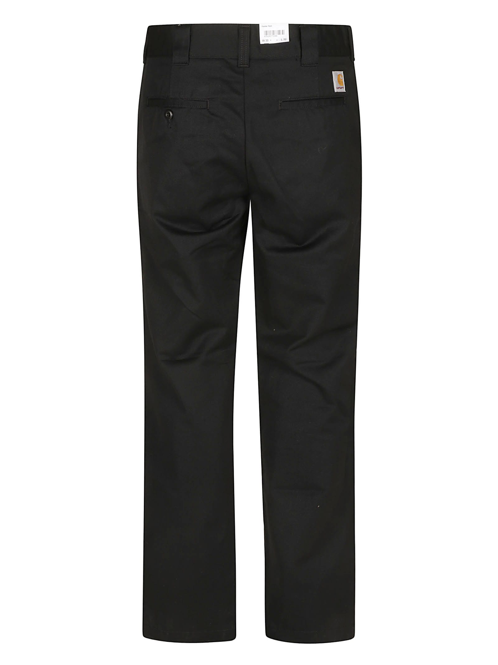 Shop Carhartt Straight Concealed Trousers In Nero