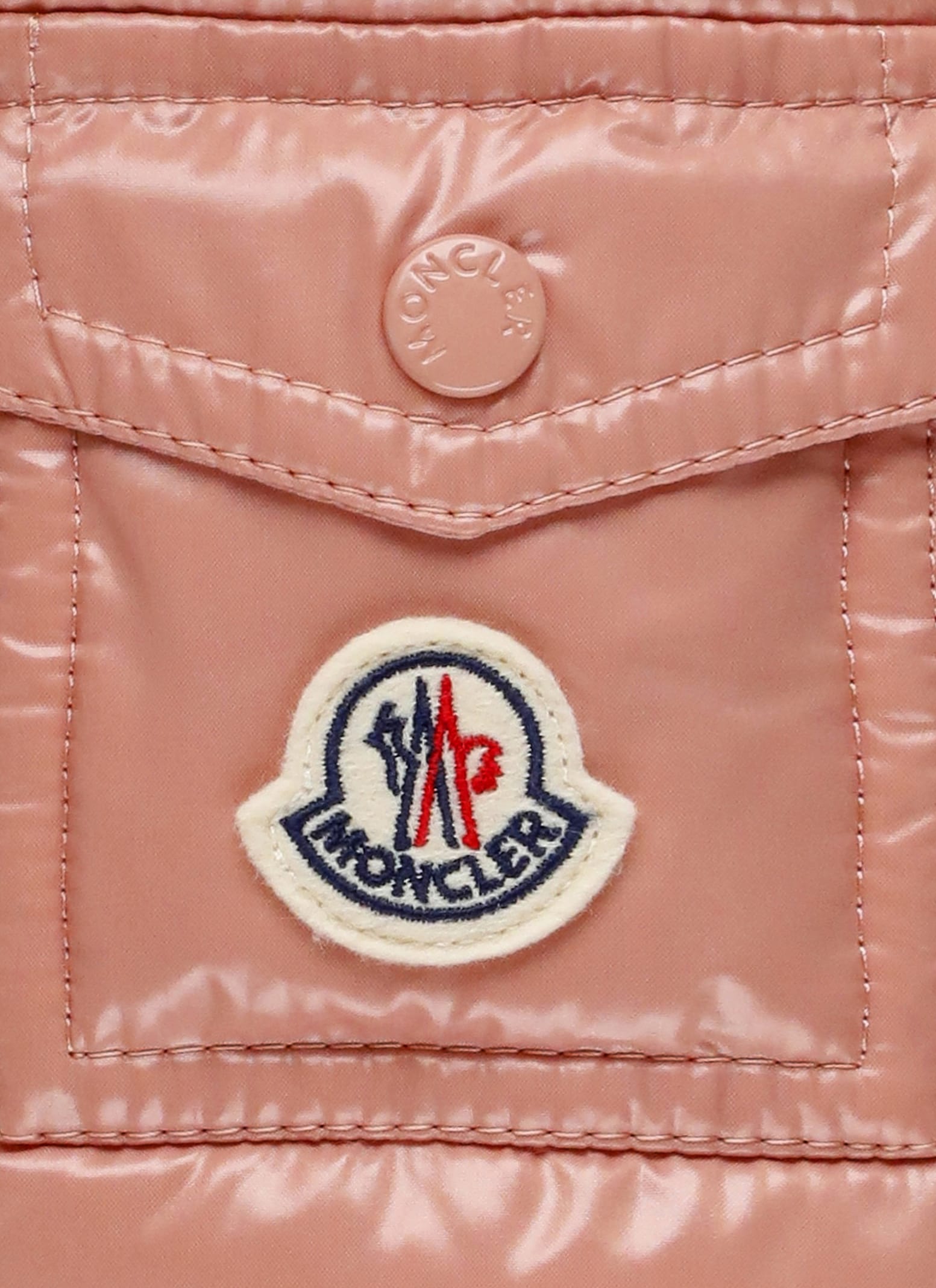 Moncler Bady Down Jacket In Brown