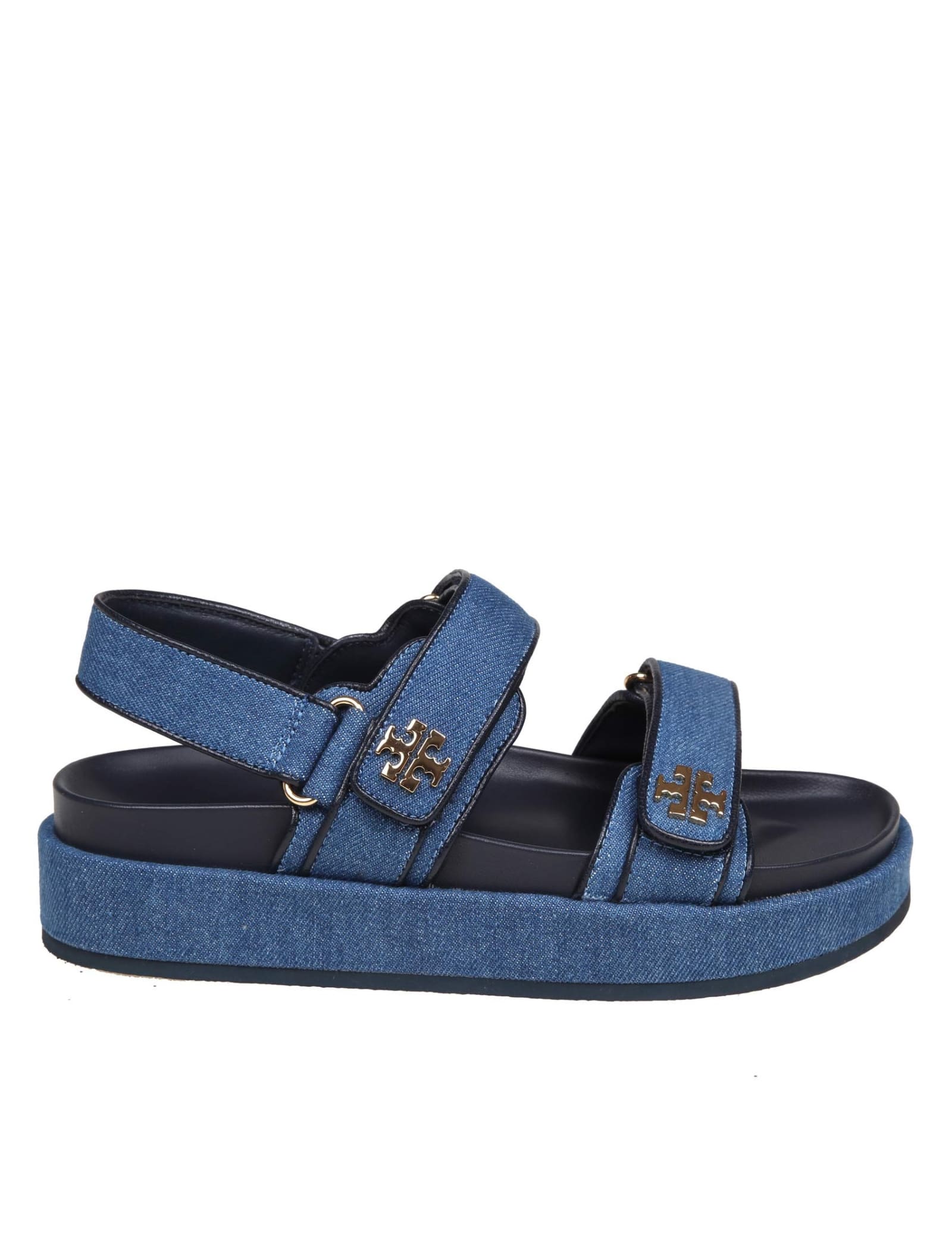 Shop Tory Burch Kira Sport Sandal In Denim Blue Jeans In Denim/navy