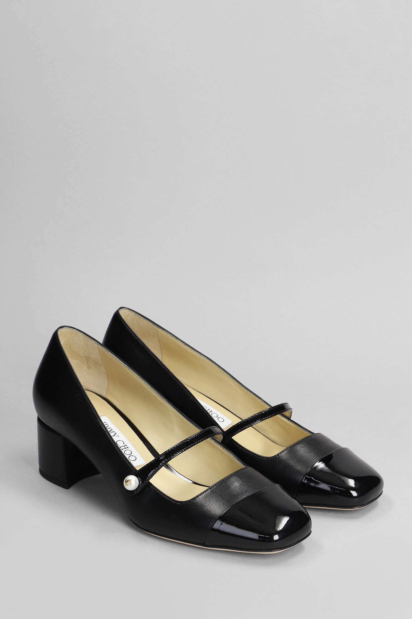 Shop Jimmy Choo Elisa 45 Pumps In Black Leather