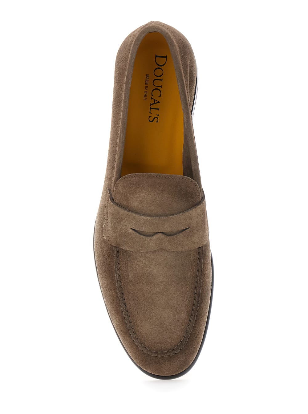 Doucal's Standford Beige Slip-on Loafers In Leather Man In Beige