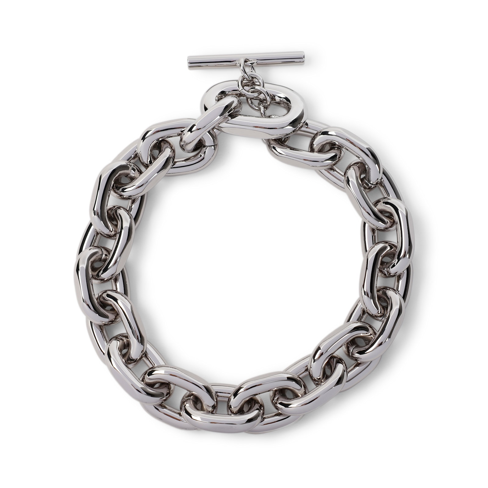 Shop Rabanne Xl Link Necklace In Silver