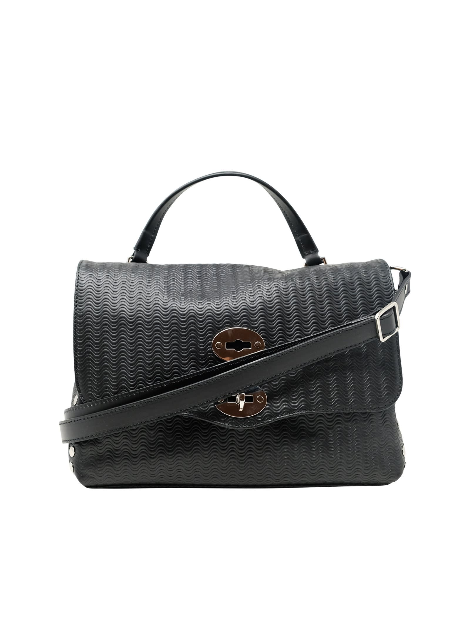Shop Zanellato 068010-0080000-z0001 Black Cachemire Blandine Luxethic S Leather Handbag