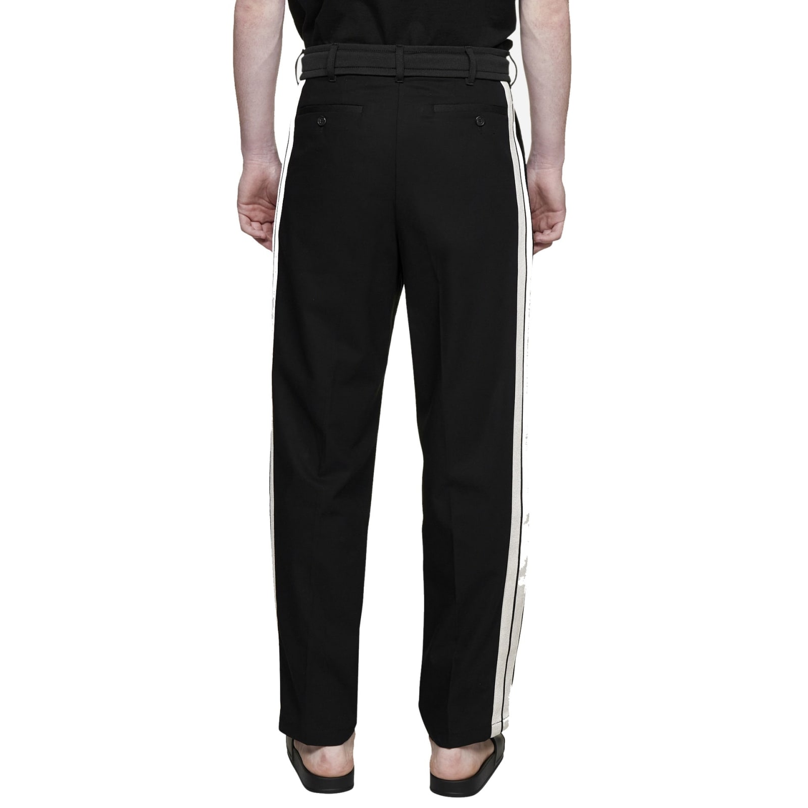 Shop Palm Angels Casual Pants In Black