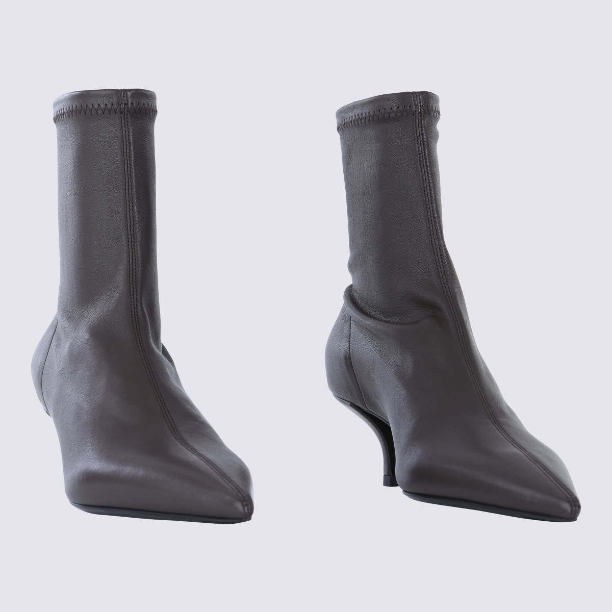 Totême Flat Ankle Boots Toteme Woman Color Black In Gray