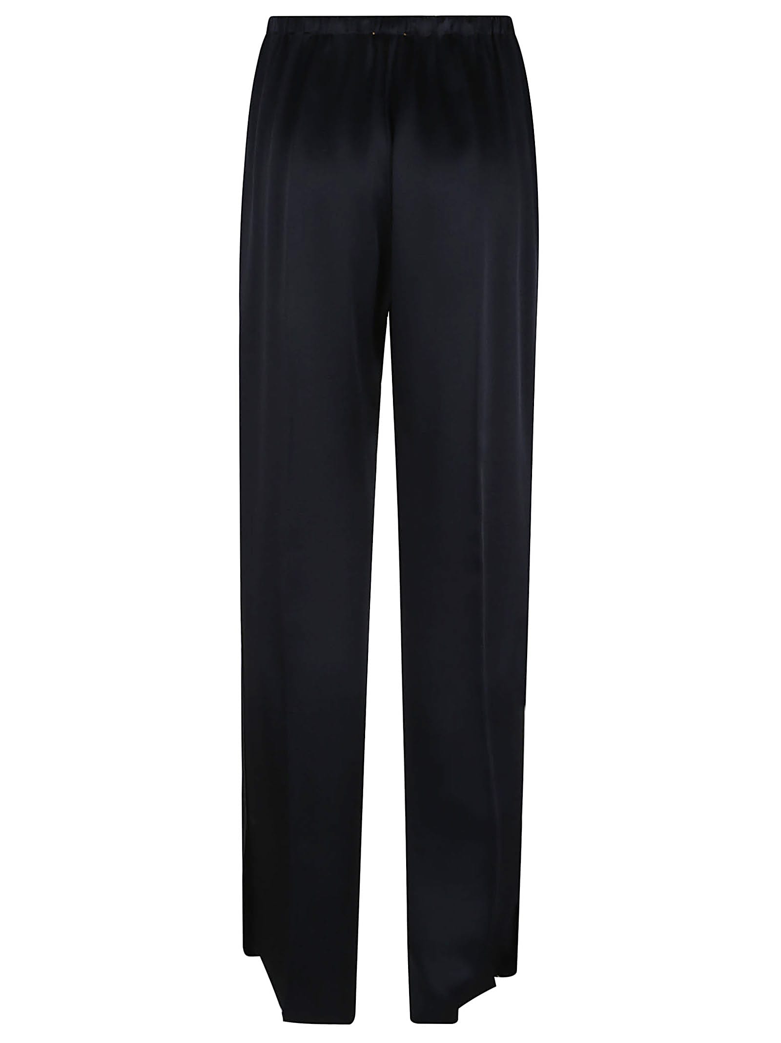Shop Forte Forte Envers Satin Straight Pants In Abisso