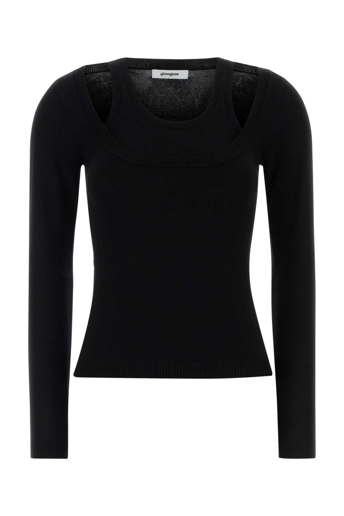 Gimaguas Luxe Knit Long Sleeve Jumper In Black