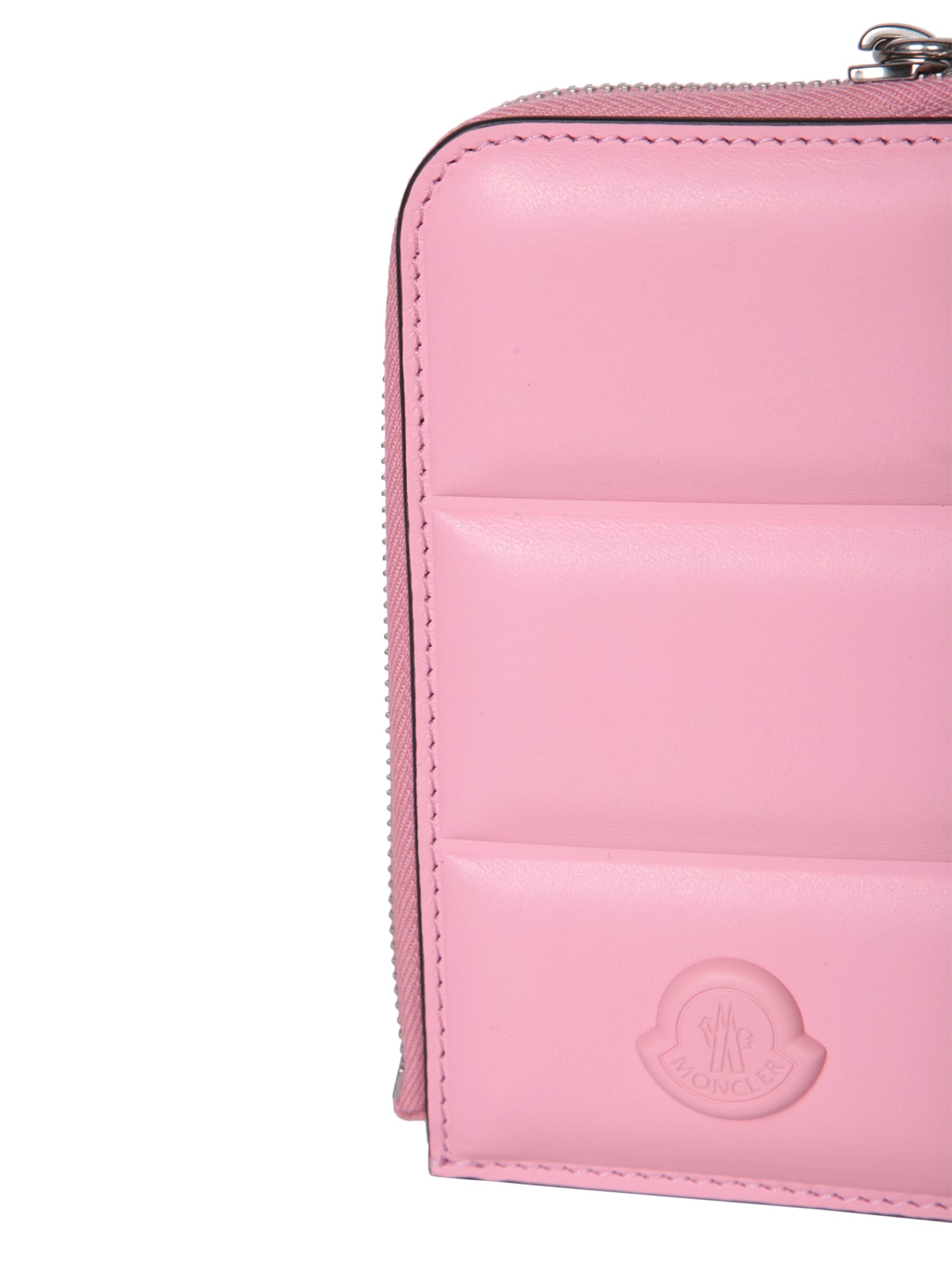 Shop Moncler Flat Pink Card Holder