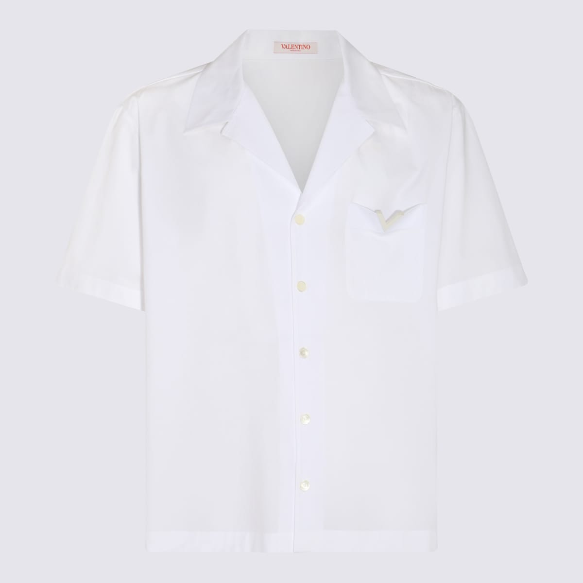 Shop Valentino White Cotton Shirt