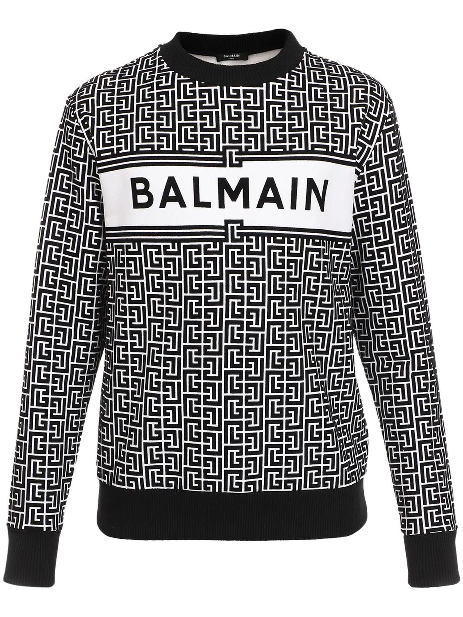 Balmain Geometric Print Sweatshirt