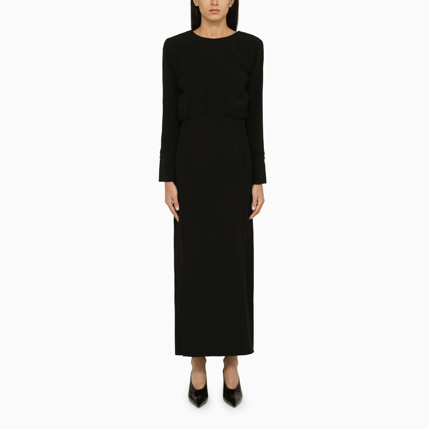 Shop Federica Tosi Black Dress With Slit