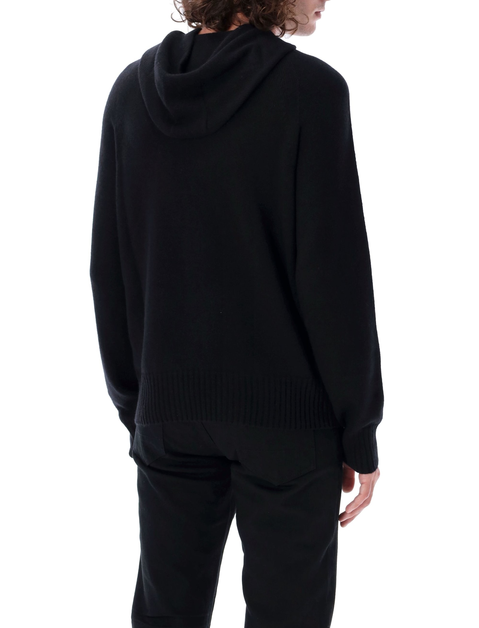 Shop Tom Ford Cashmere Hooded Knit In Black