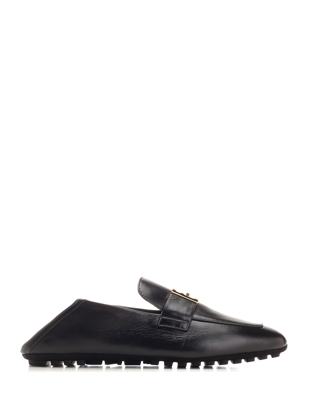 Shop Fendi Baguette Loafer With Ff Motif In Black