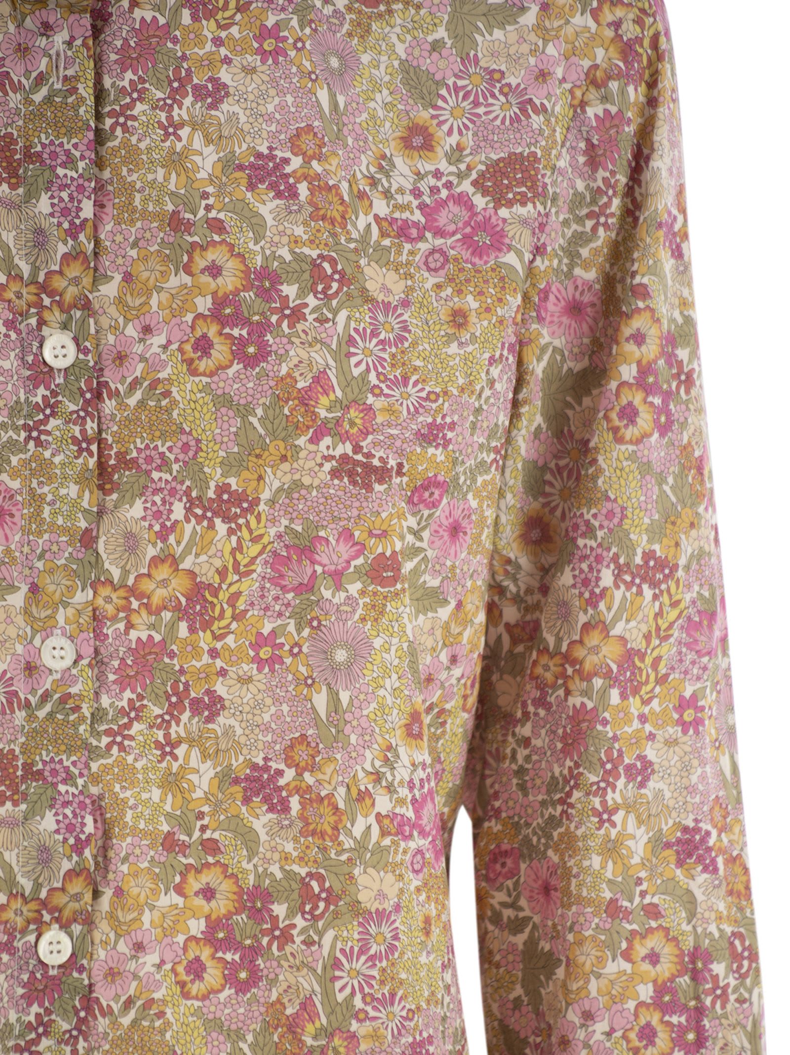 Mc2 Saint Barth Brigitte Shirt With Flower Pattern