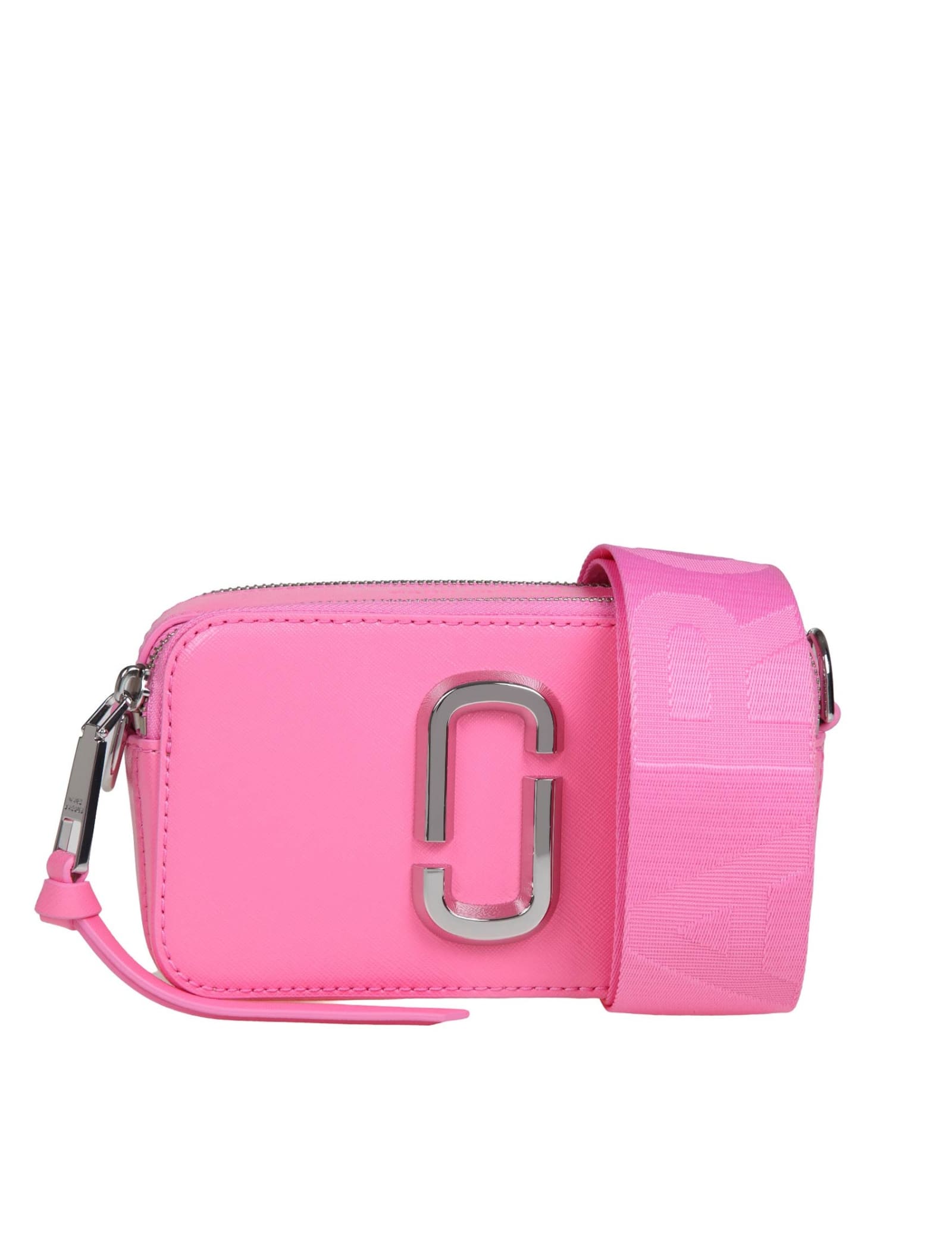 Shop Marc Jacobs Snapshot In Pink Leather