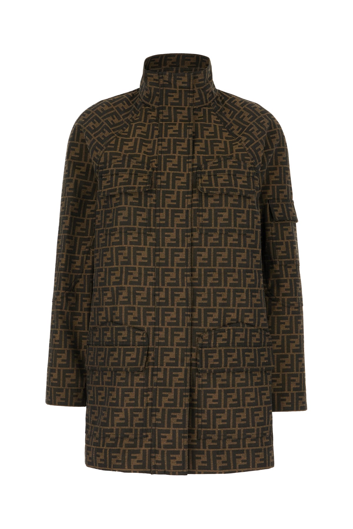 Fendi Printed Polyester Blend Jacket In Pattern