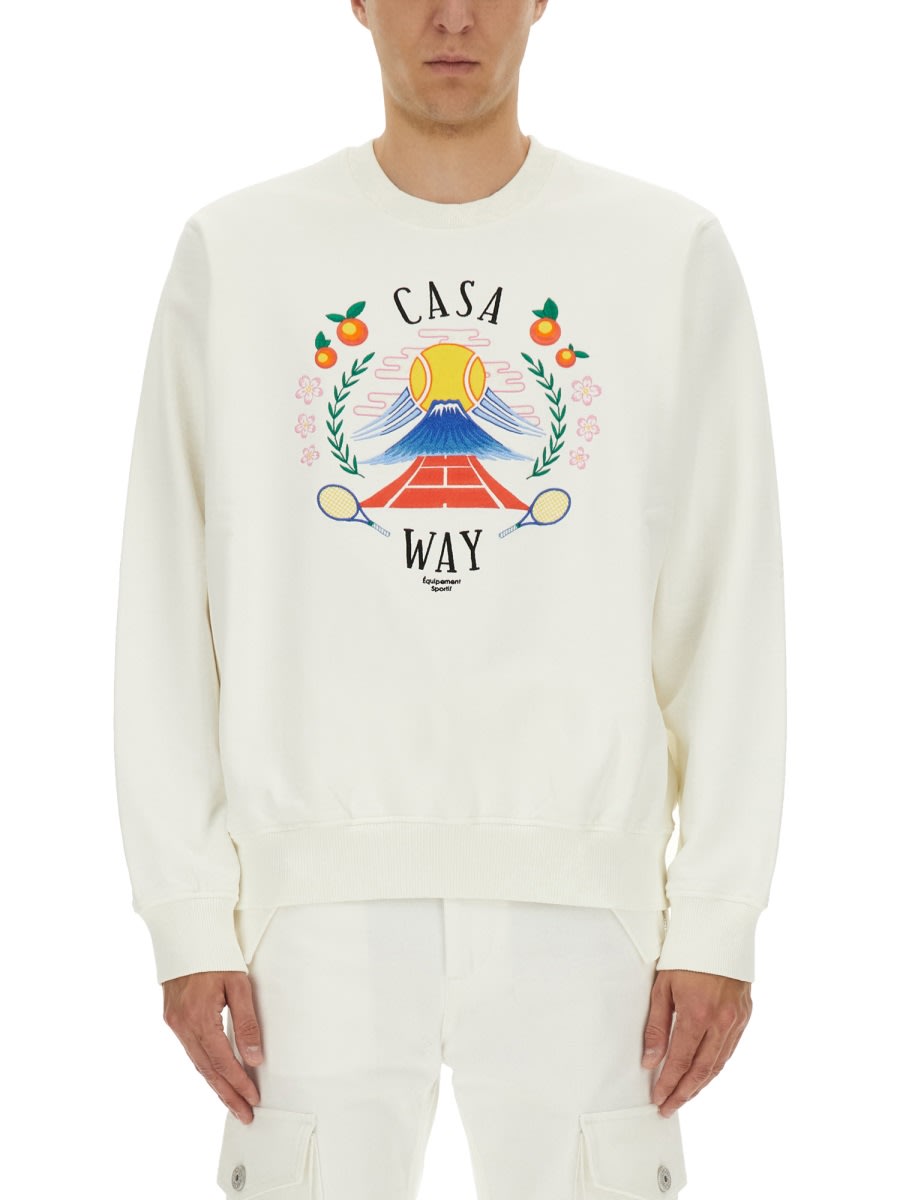 Sweatshirt With home Way Mountain Embroidery
