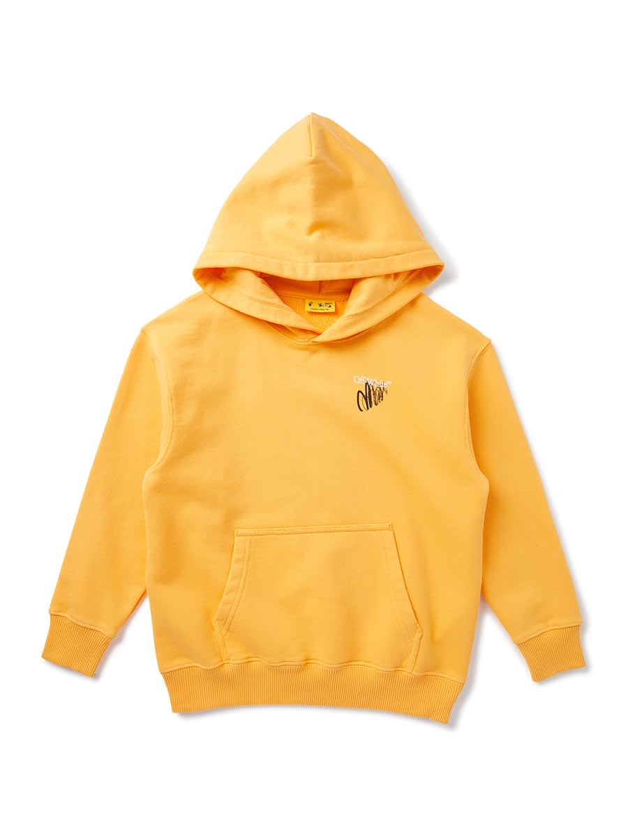 Off-white Arrowsketchhoodie In Yellow