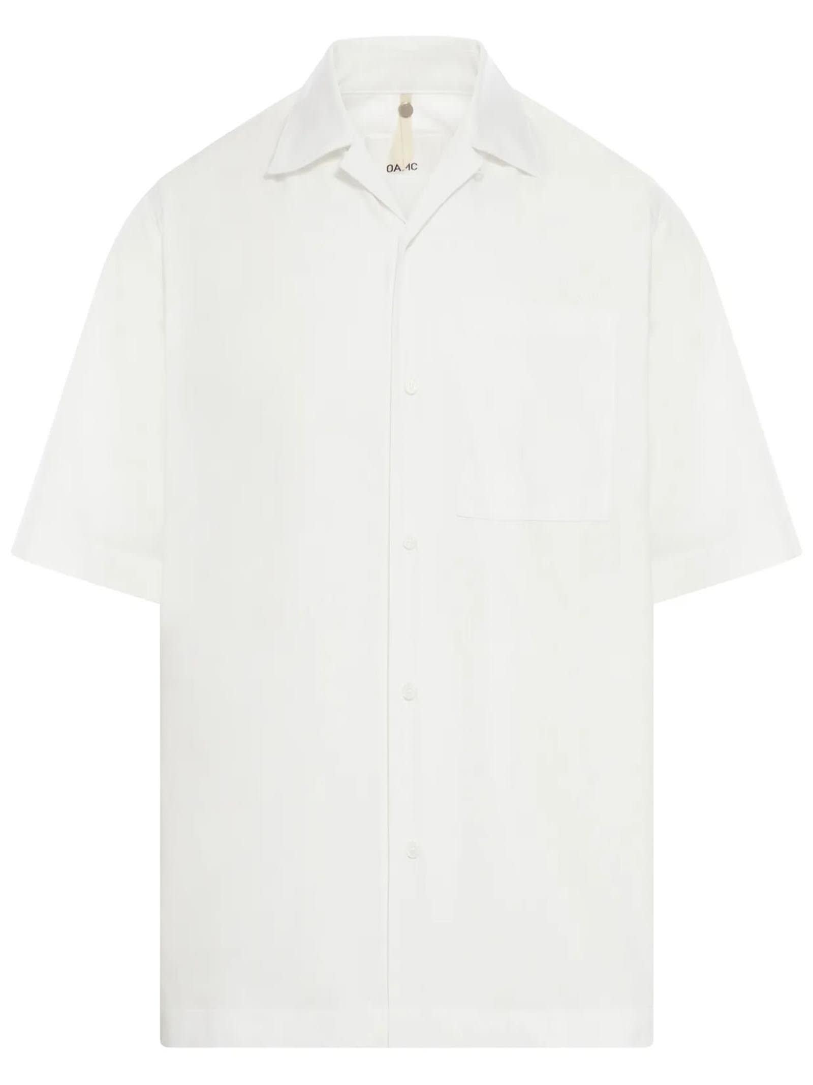 Shop Oamc White Cotton Blend Shirt