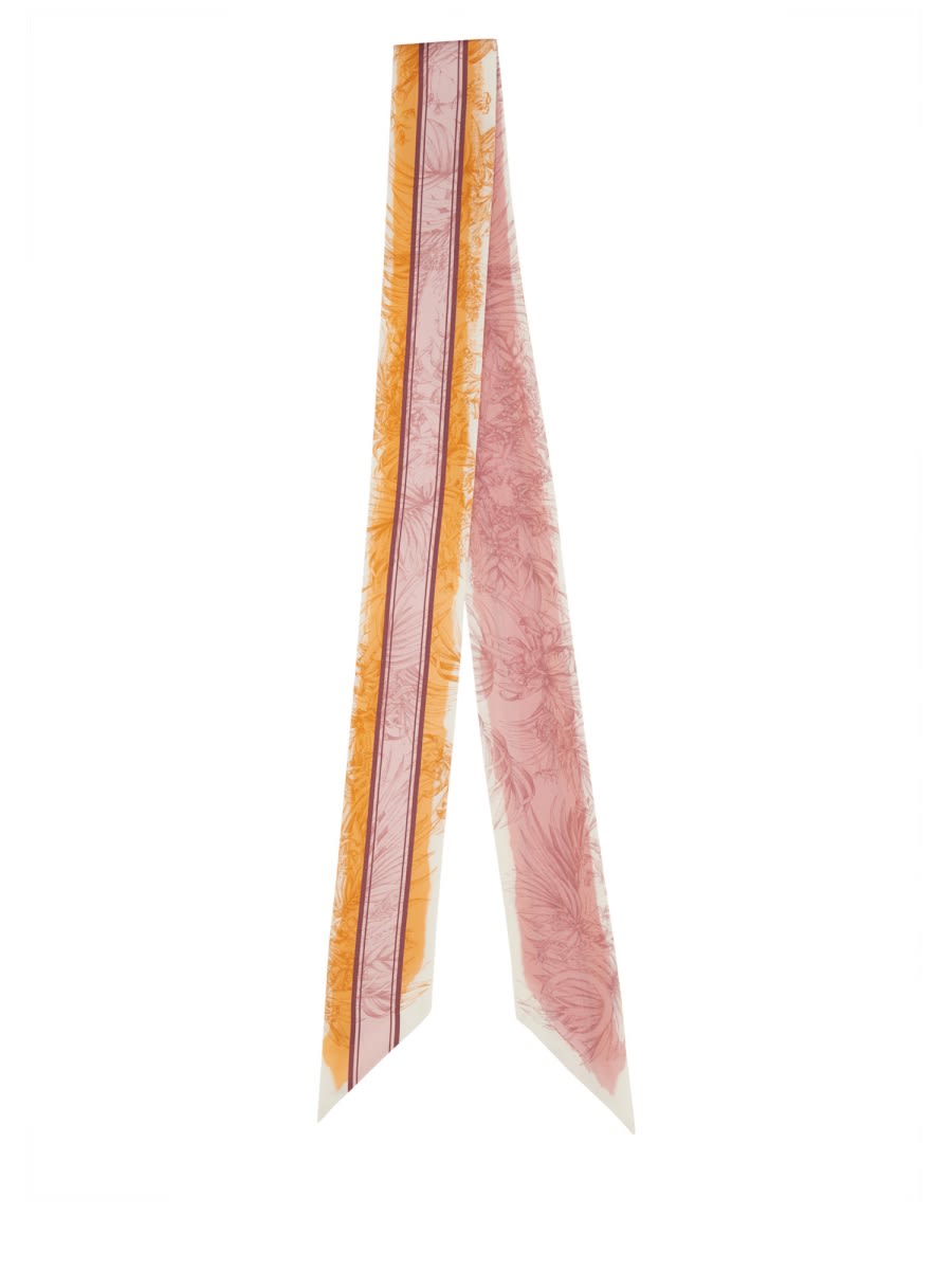 Ferragamo Mini Silk Bandeau With Gravure-print In Multi