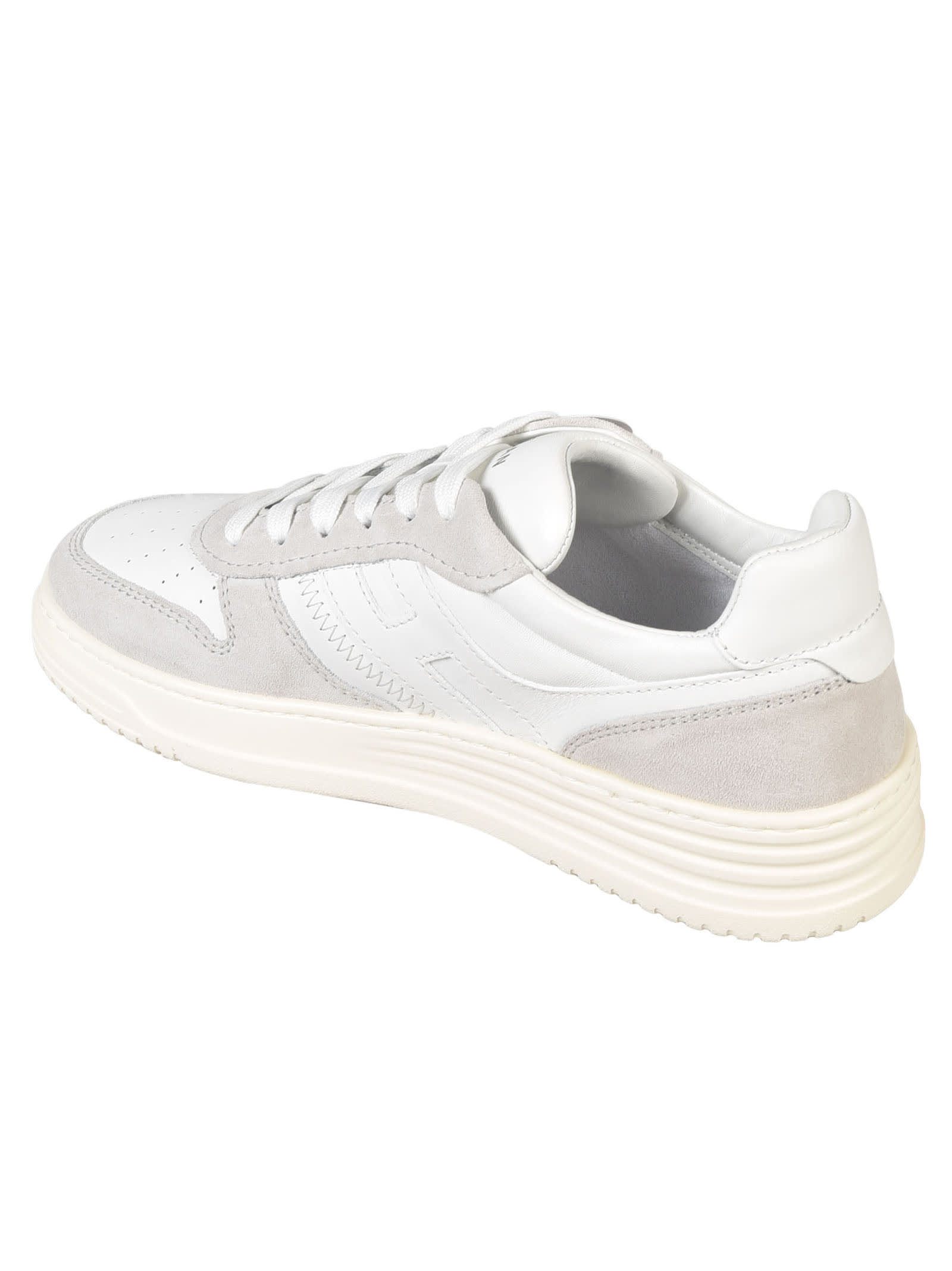 Shop Hogan Classic Lace-up Low Sneakers In White