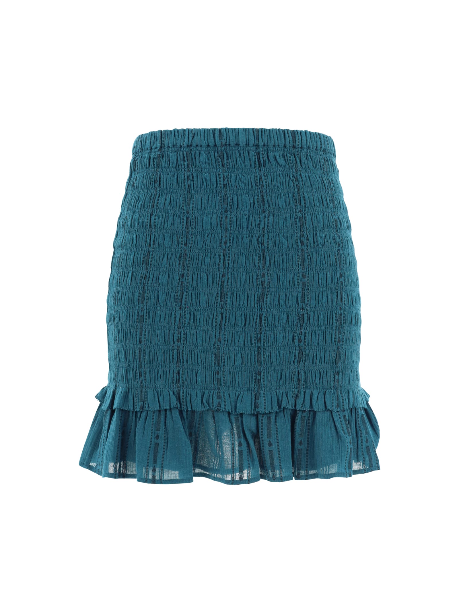 Shop Marant Etoile Dorela Skirt In Teal