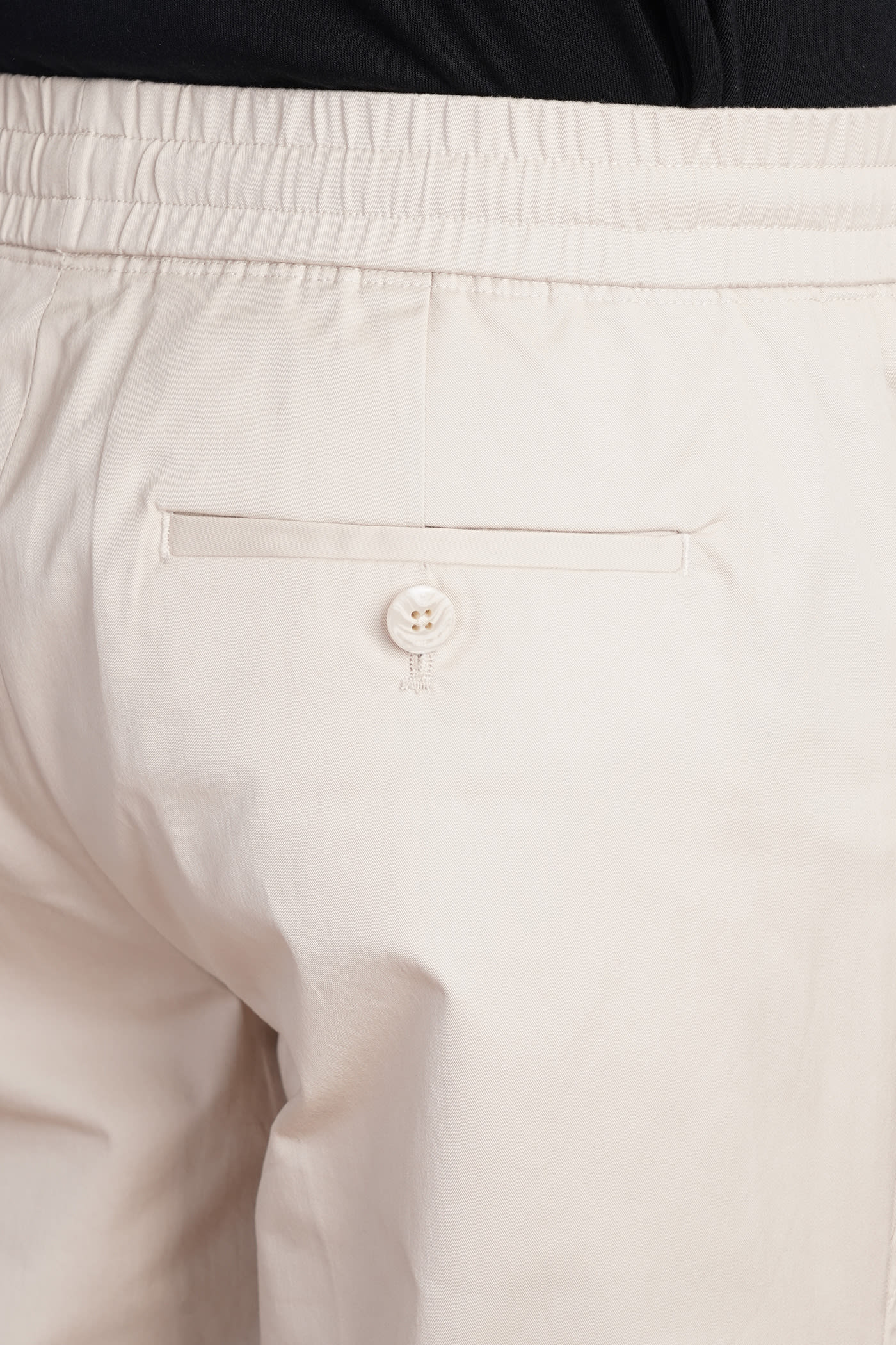 Shop Neil Barrett Rem Slim Low Rise Pants In Beige Cotton
