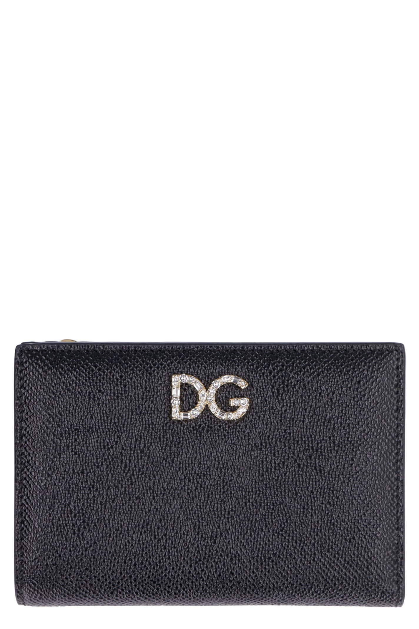 Dolce & Gabbana Dauphine-print Leather Wallet