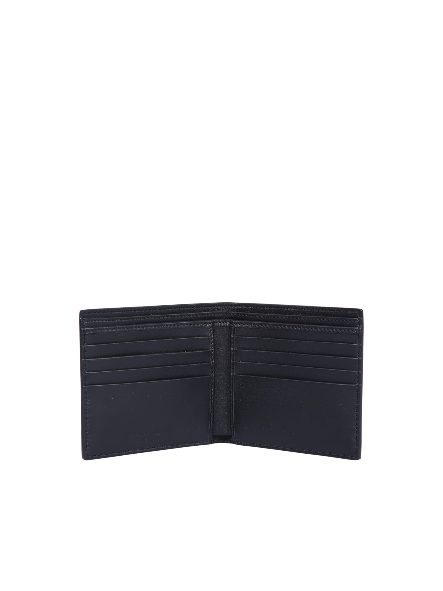 Shop Alexander Mcqueen Branded Wallet In Black