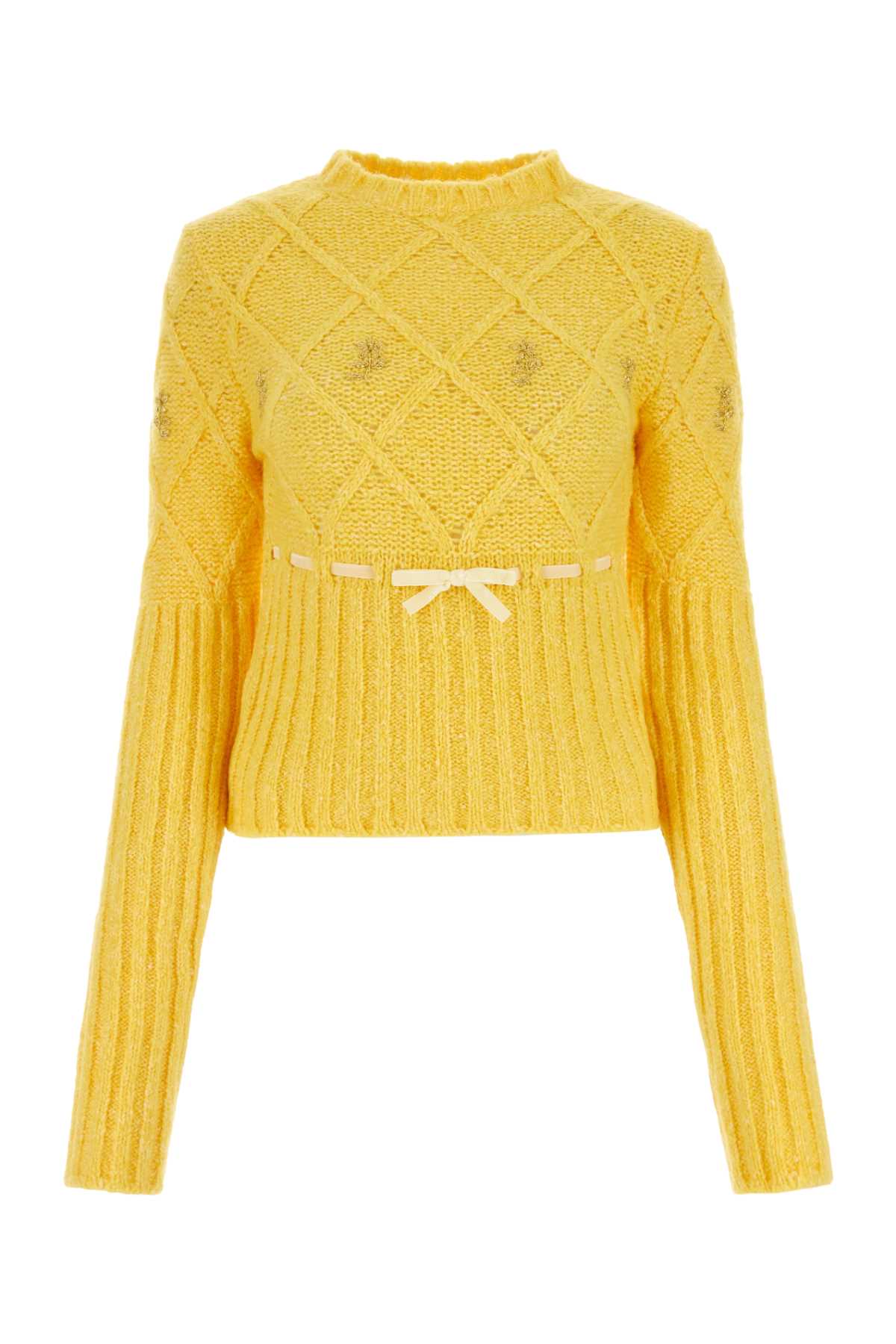 Yellow Wool Blend Sweater