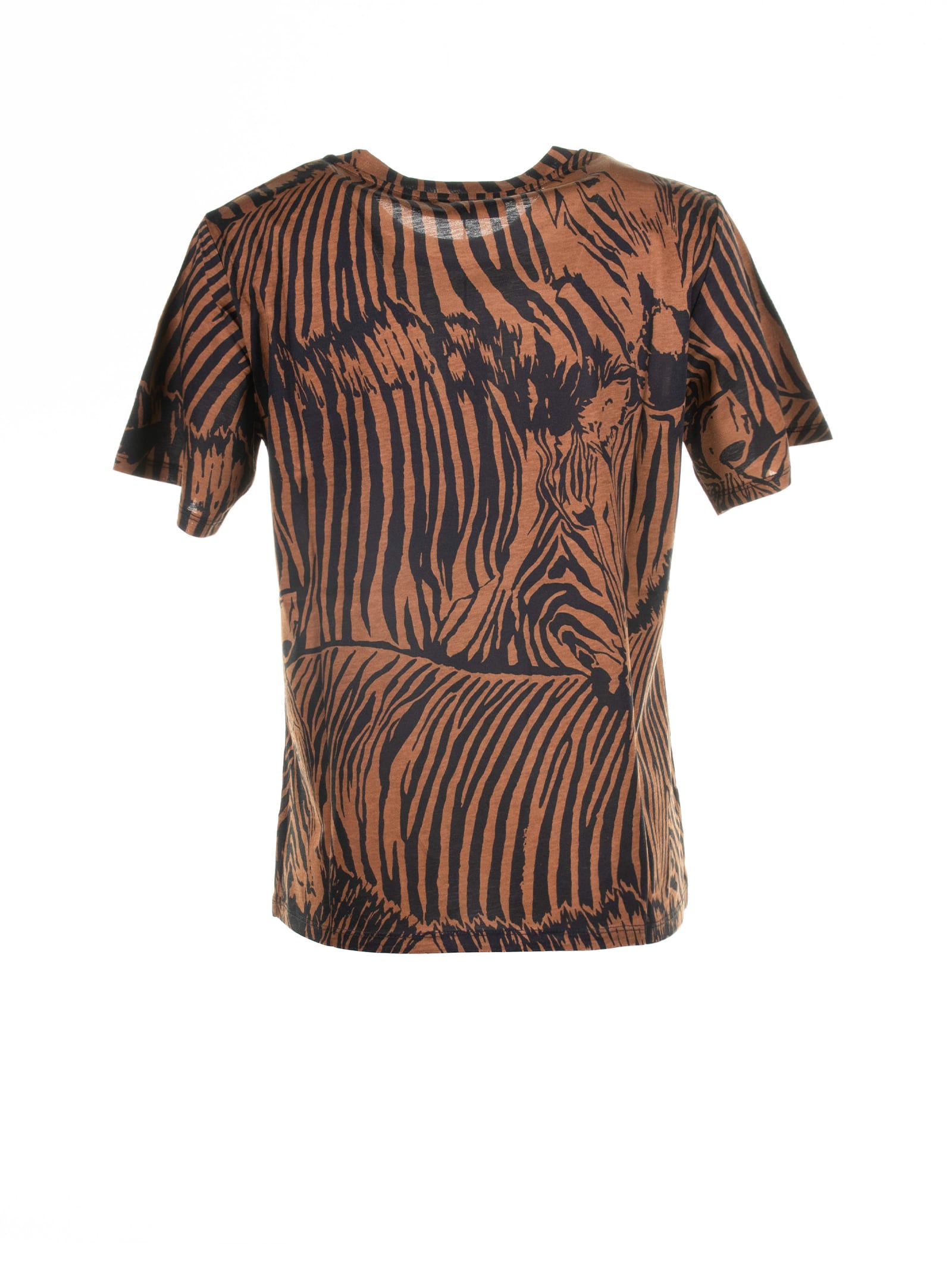 Shop Weekend Max Mara Zebra Print Cotton T-shirt
