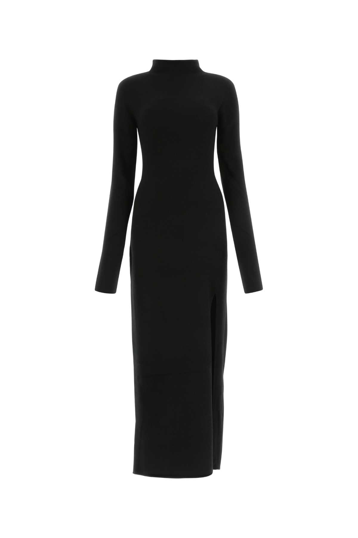 Black Cashmere Stretch Blend Oriana Dress