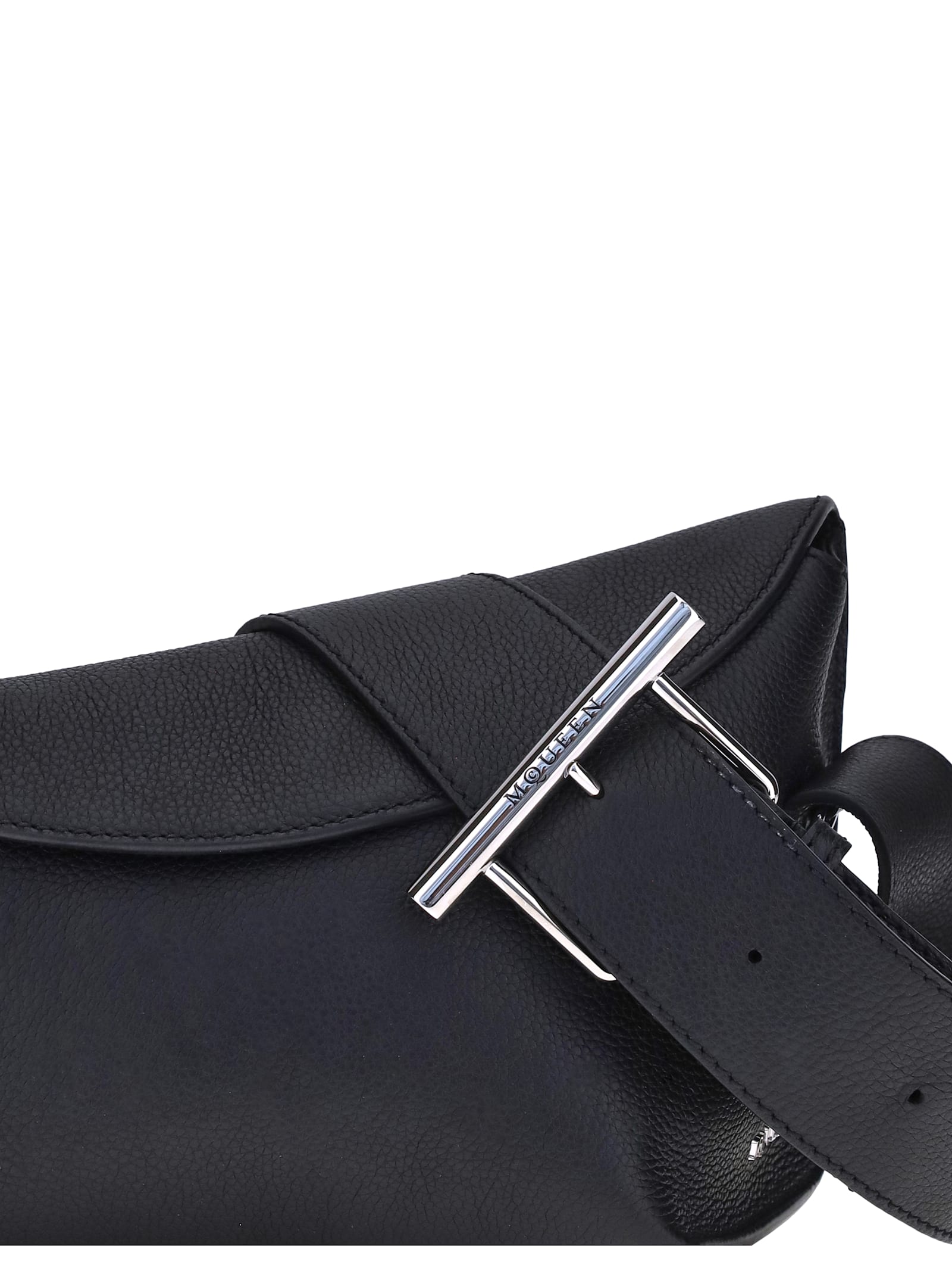 Alexander Mcqueen T-bar Sling Pebbled-leather Shoulder Bag In Multi