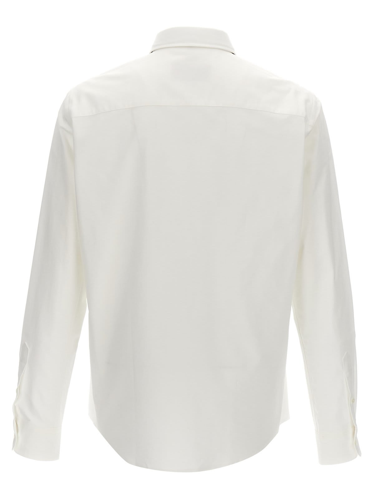 Shop Ami Alexandre Mattiussi Paris Ami De Coeur Logo Embroidered Shirt In White