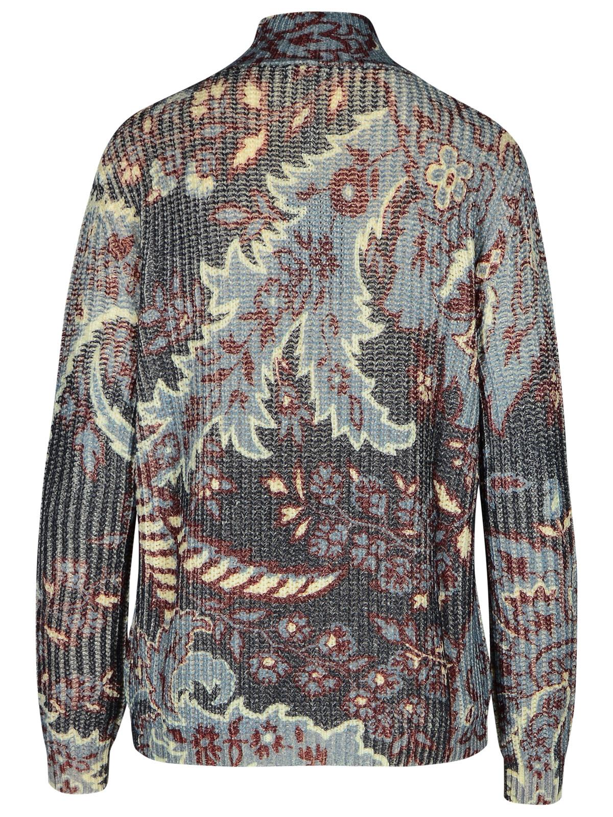 Shop Etro Multicolor Wool Turtleneck Sweater