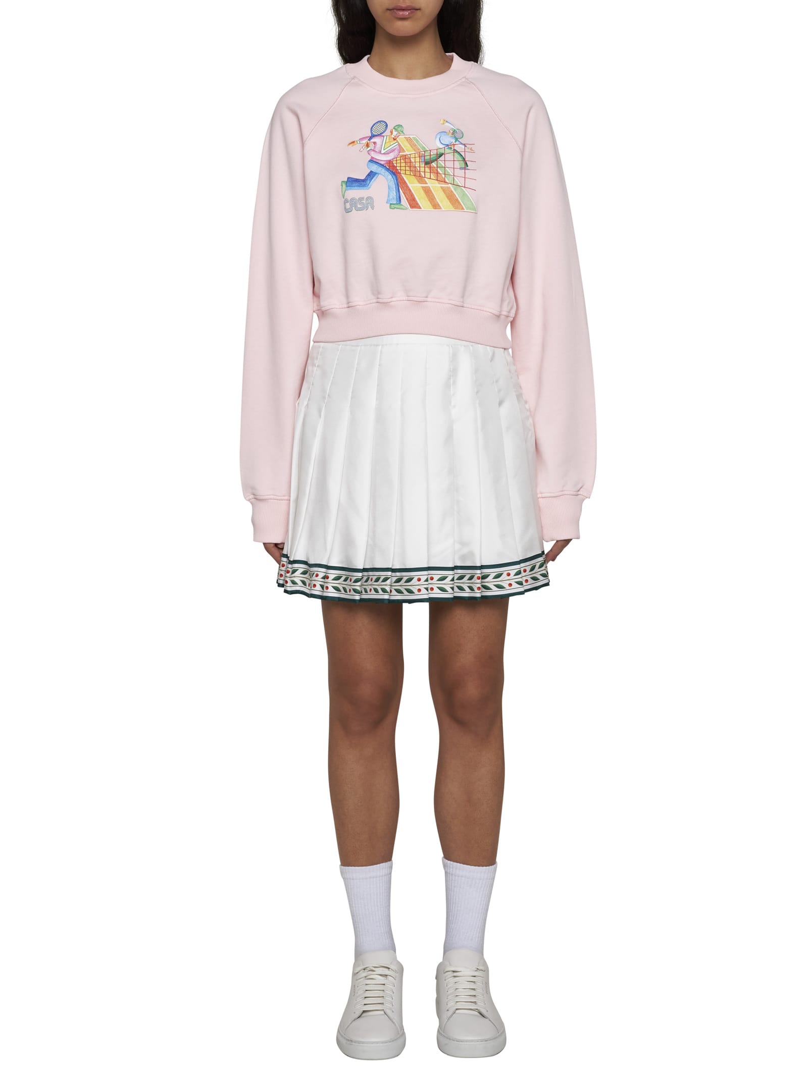Shop Casablanca Sweater In Crayon Tennis Players