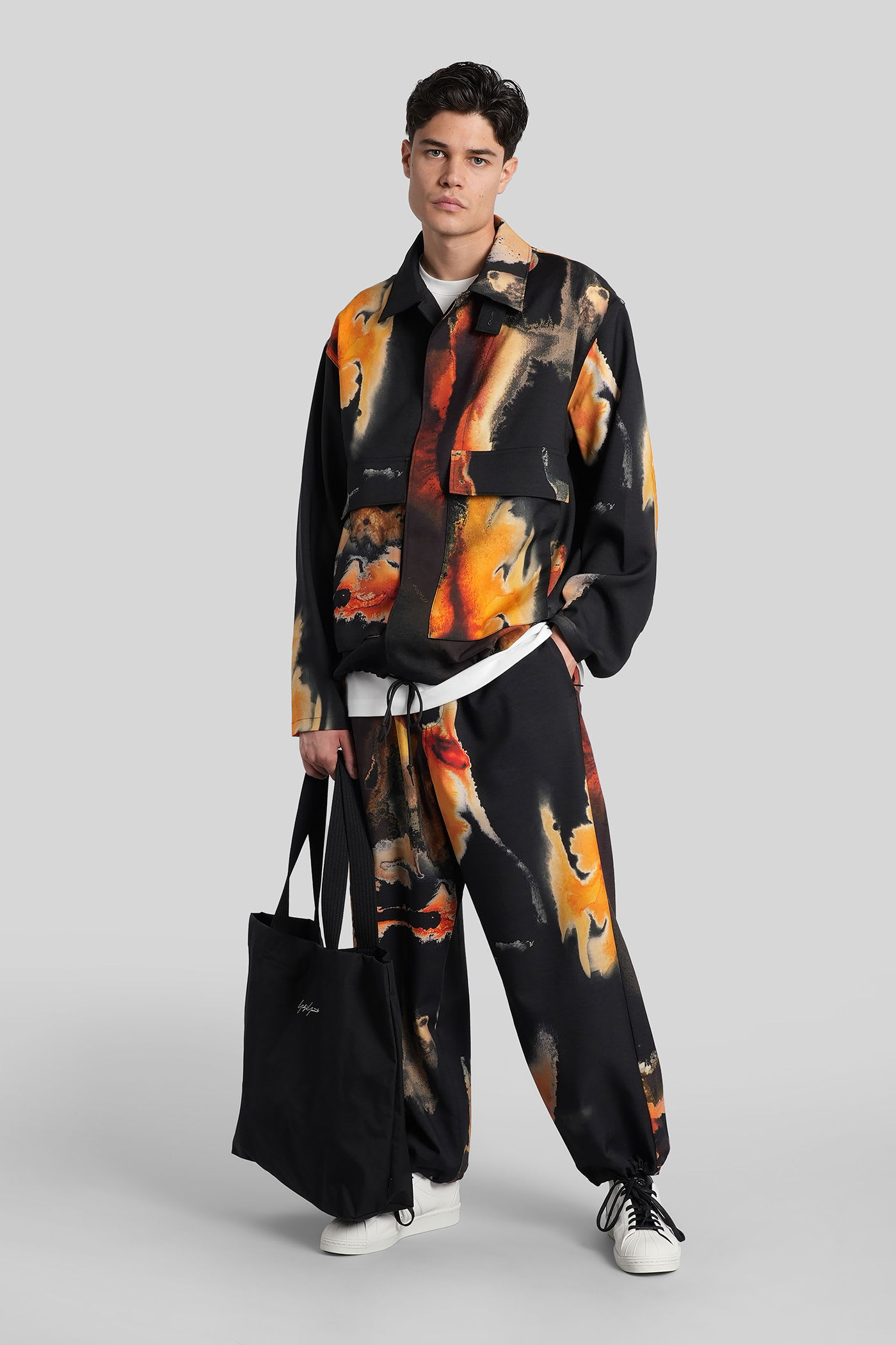 Y-3 Aop Sport Uniform Track Pants In Black