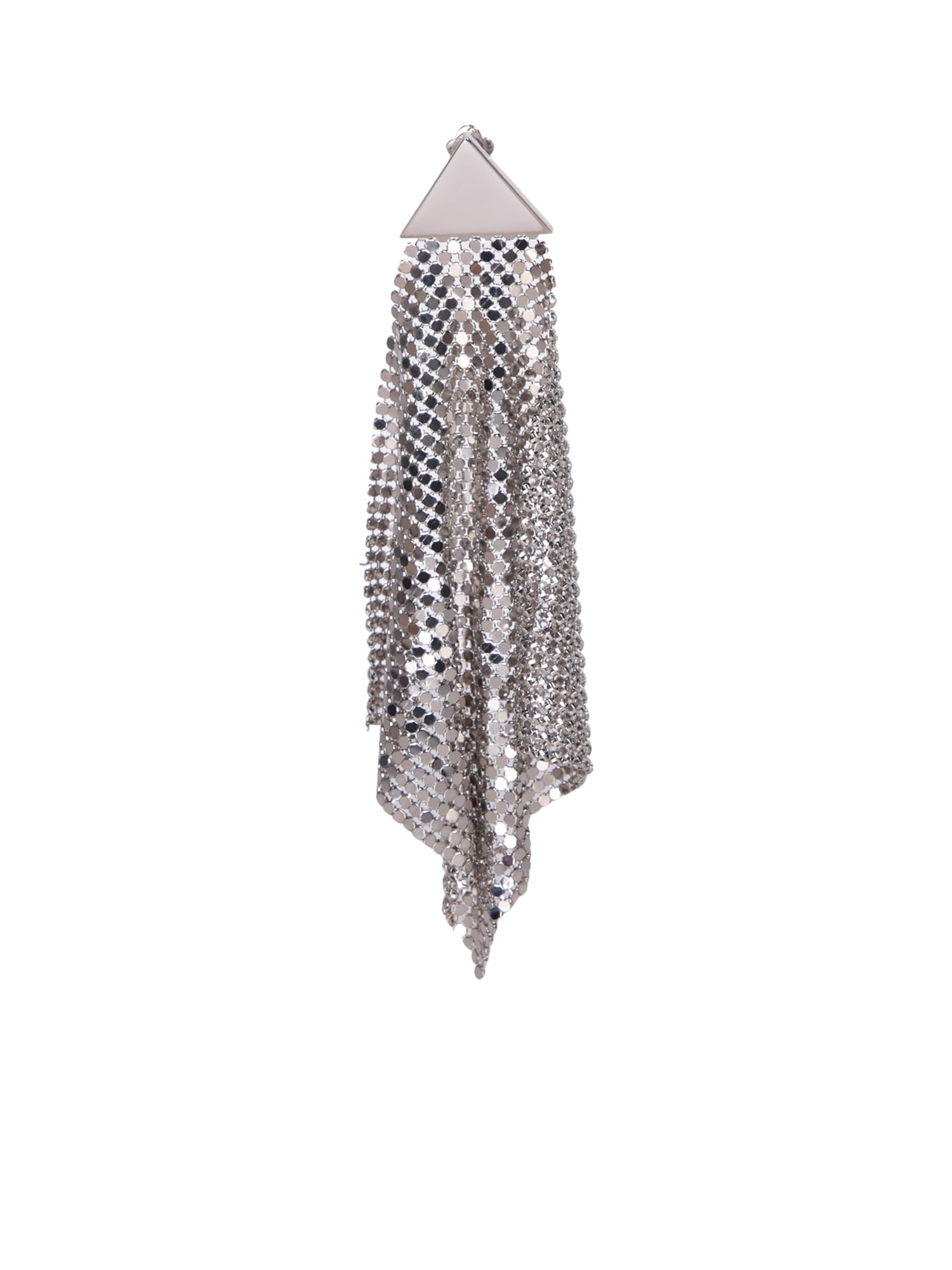 Shop Rabanne Xl Silver Mesh Earrings In Metallic