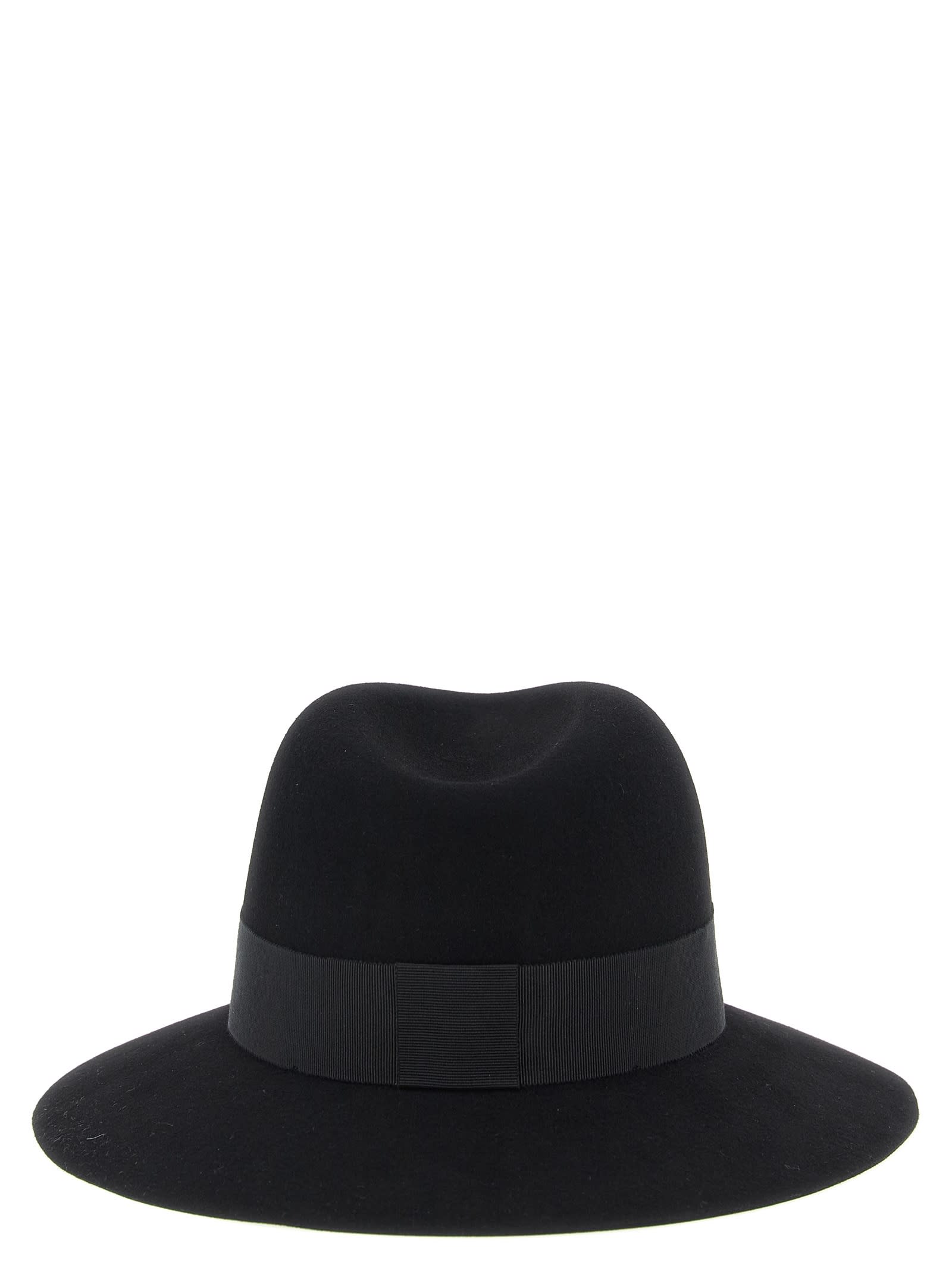 Maison Michel Henrietta Wool Fedora Hat In Black