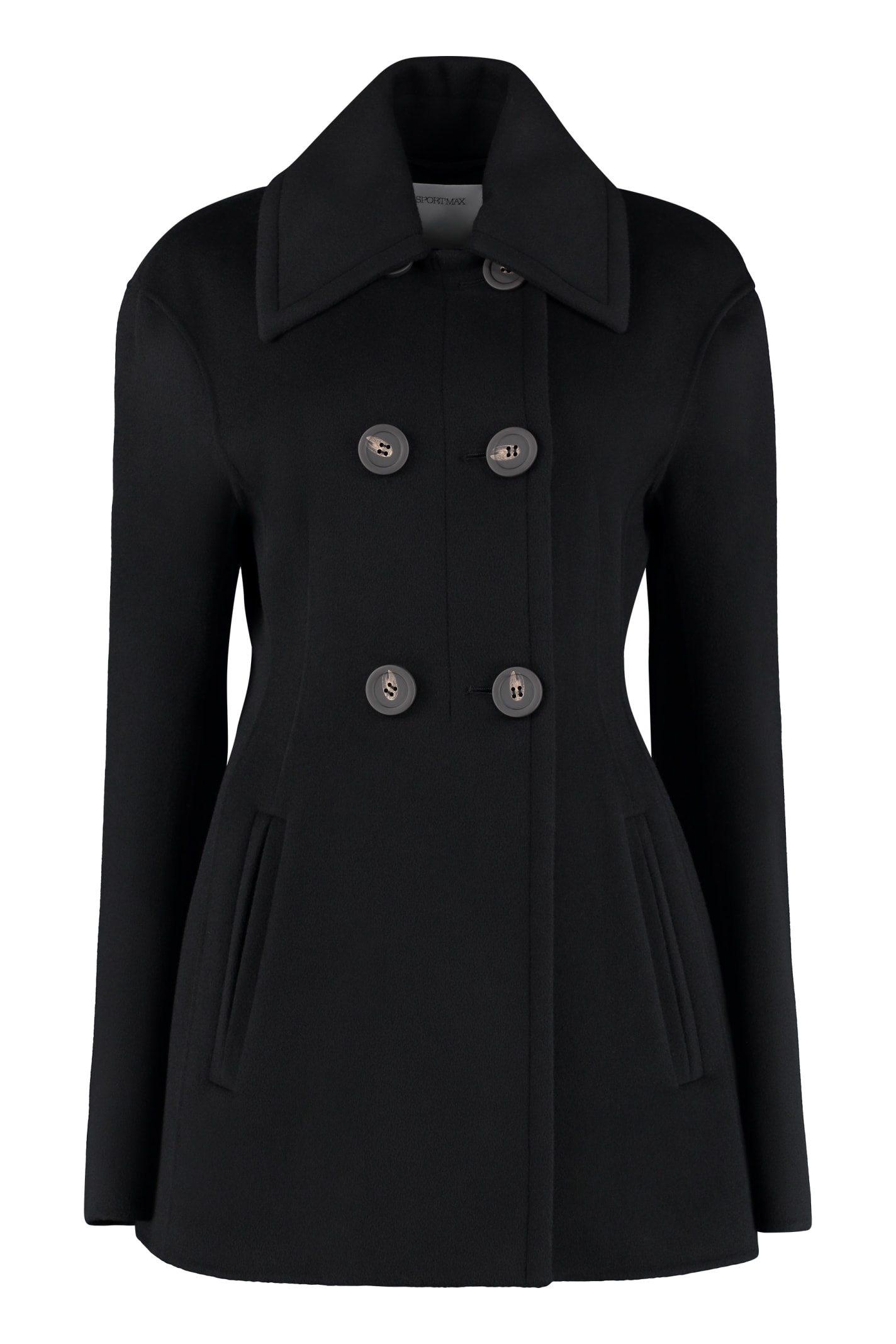 SPORTMAX SPORTMAX - SARONG DOUBLE-BREASTED WOOL COAT